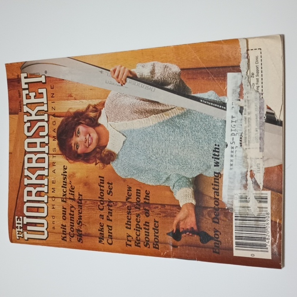 2/$20 VTG March 1987 The Workbasket Crafting Magazine